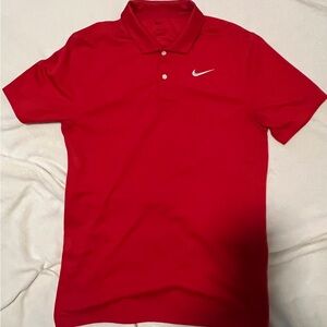 Nike Men's Vibrant Red Polo Shirt